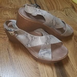 Dansko Jacinda reptile wedge sandal